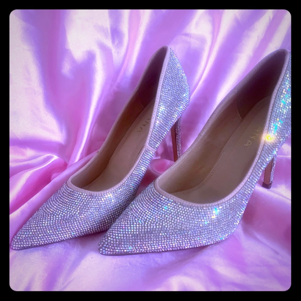 Crystal Heels Iridescent bling size 9